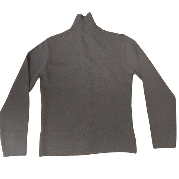 MARGARET O’LEARY Wool Knit Set Gray Cardigan Skirt Size 1 (US S) Minimalist - Picture 5 of 10